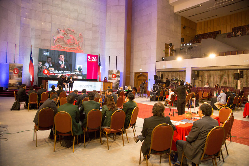 La final nacional se realiza en el Salón de Honor del Congreso Nacional en Valparaíso