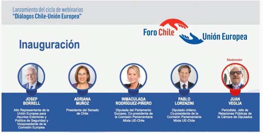 Lanzamiento de la serie de webinarios. Diálogos Chile-Unión Europea.