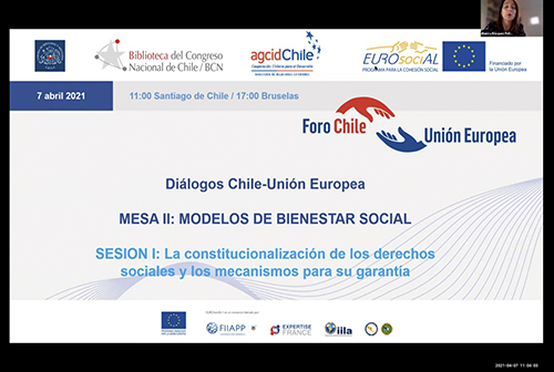 Diálogos Chile-UE. Mesa II: Modelos de bienestar social. SESIÓN I: La constitucionalización de los derechos sociales y los mecanismos para su garantía.